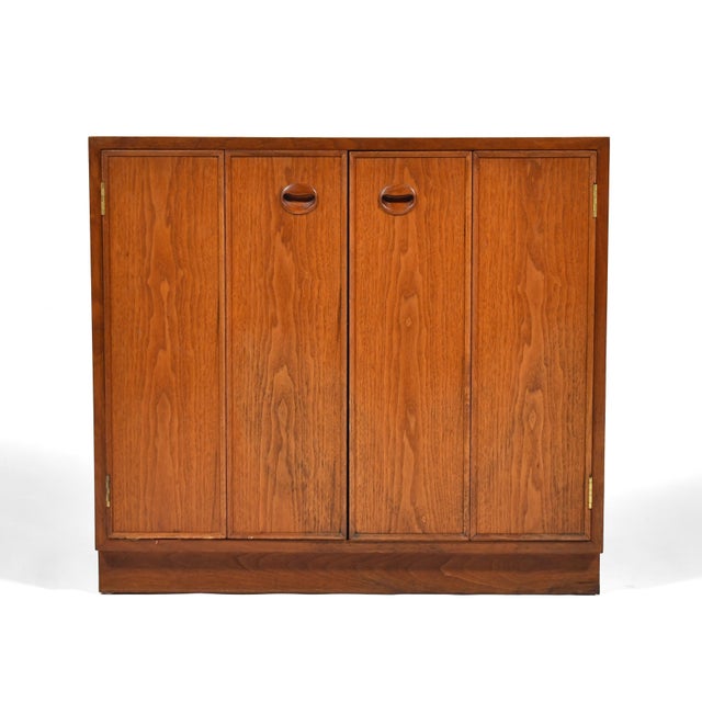 Mid-Century Modern Edward Wormley Walnut Cabinet by Dunbar For Sale - Image 3 of 9