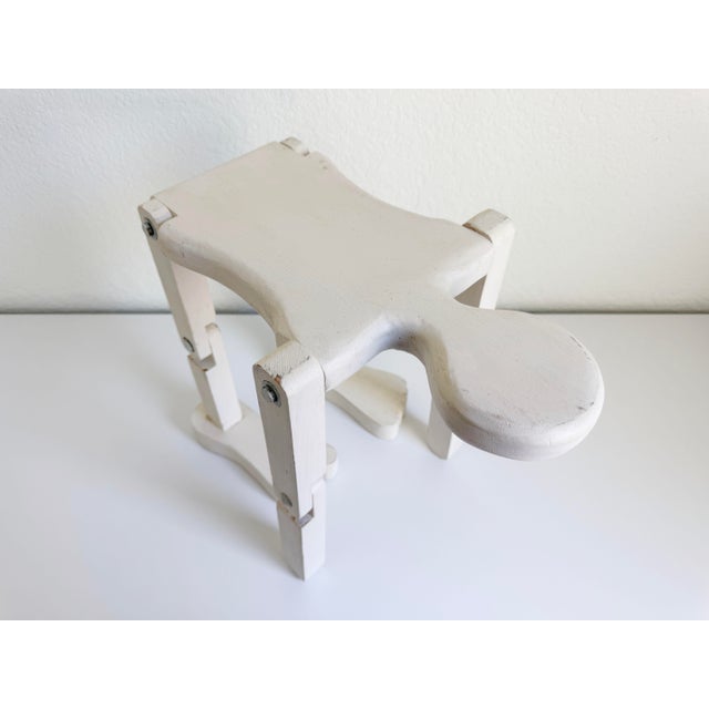 Postmodern Articulating Painted Wood Mannequin Side Table, Late 20th Century For Sale - Image 3 of 12