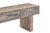 Handcrafted from solid teakwood, this Indian Carved Front Rustic Teakwood Bench features a boldly carved apron adorned...