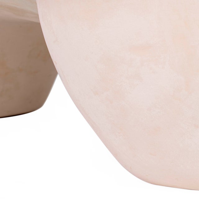 Athen Nude Faux Stone Coffee Table For Sale In Los Angeles - Image 6 of 9