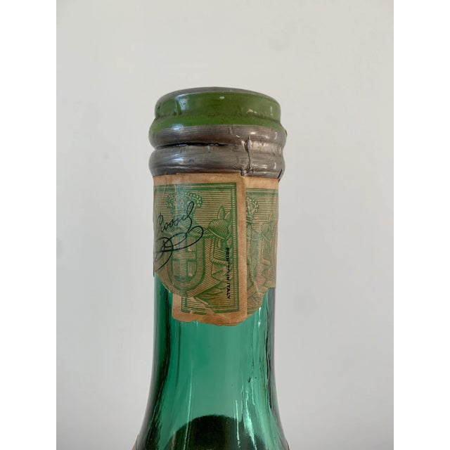 Green Mid-20th Century Extra Large Martini & Rossi Vermouth Glass Bottle For Sale - Image 8 of 13