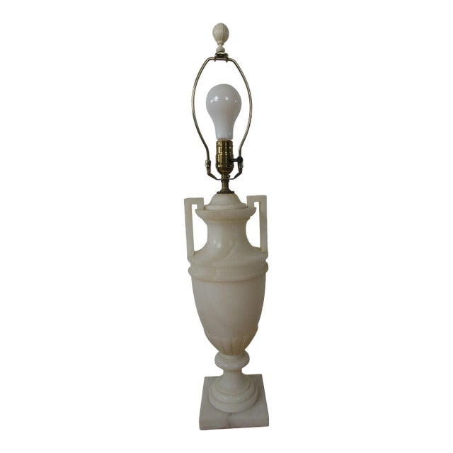 1960s Neo-Classical Style Marble Trophy Lamp For Sale