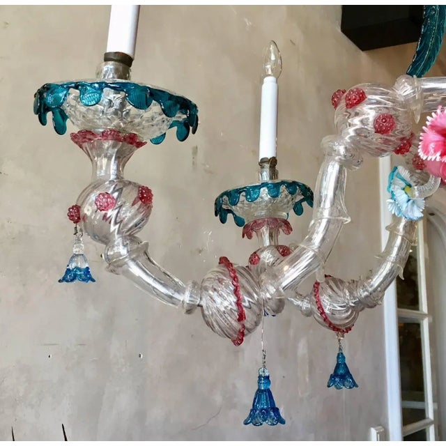 Glass Large Murano Glass Carezzonico Chandelier For Sale - Image 7 of 8