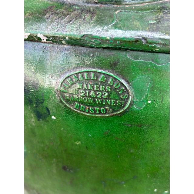 Green Antique Traditional English Tole Chinoiserie Table Lamps - a Pair For Sale - Image 8 of 8