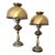 P1960s Brass-Tone Hurricane-Style Dome Table Lamps - a Pair For Sale
