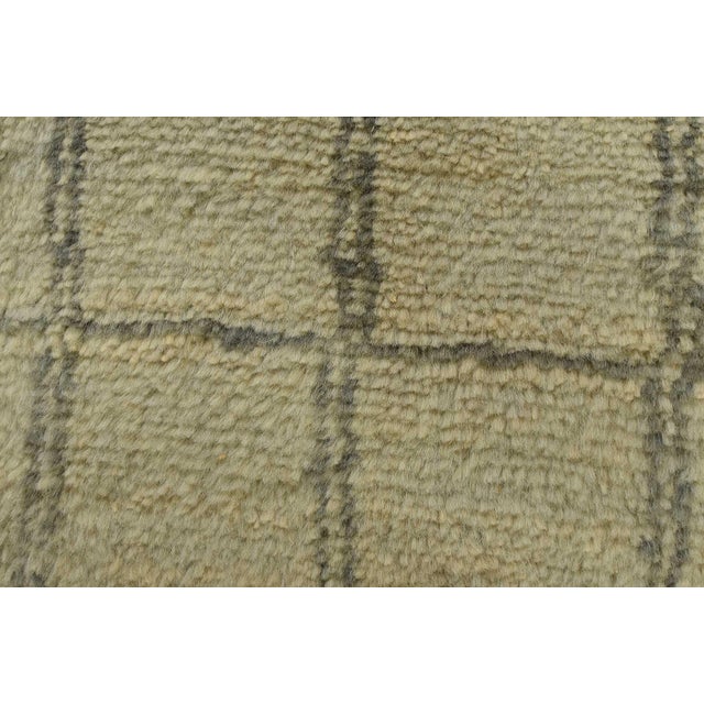 Moroccan Rug 9’2” X 11’10” Gray Wool Contemporary Hand-Knotted Carpet For Sale - Image 4 of 15