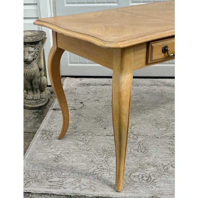 Vtg. National Mt.Airy Country French Style Three Drawer Desk/Writing Table For Sale - Image 13 of 15