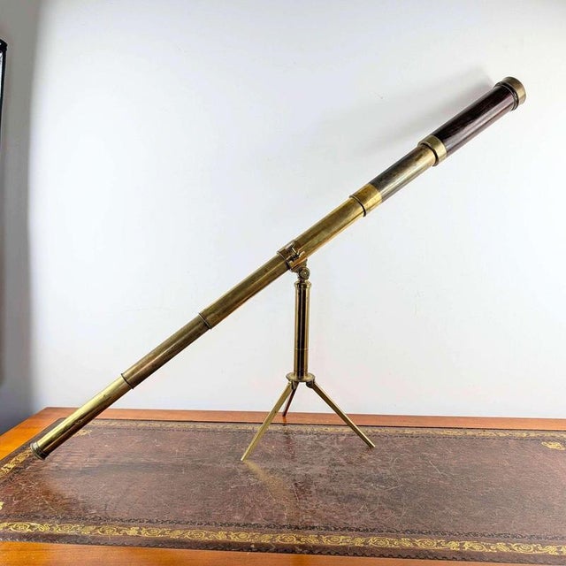 A handsome mid-Victorian English terrestrial table telescope by the noted Manchester scientific instrument maker John...
