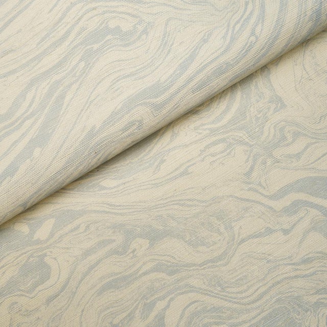Schumacher SAMPLE - Schumacher Romeo Sisal Wallpaper In Sky For Sale - Image 4 of 5