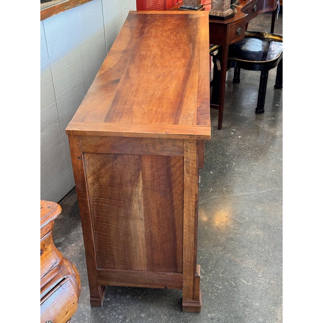 Early 20th Century French Walnut Enfilade With Three Drawers Over Three Doors For Sale - Image 10 of 12