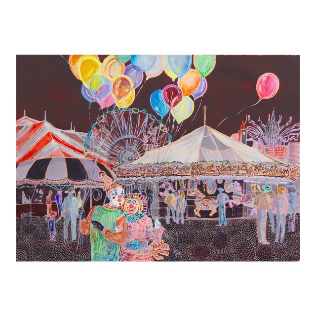 'Greatest Show' by Audrey Dygert, Circus, Merry-Go-Round, Fun Fair, Balloon, California For Sale