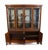 Wood Hickory White Banded Mahogany Contemporary Modern Asian Inspired 79" Lighted Display China Cabinet For Sale - Image 7 of 15