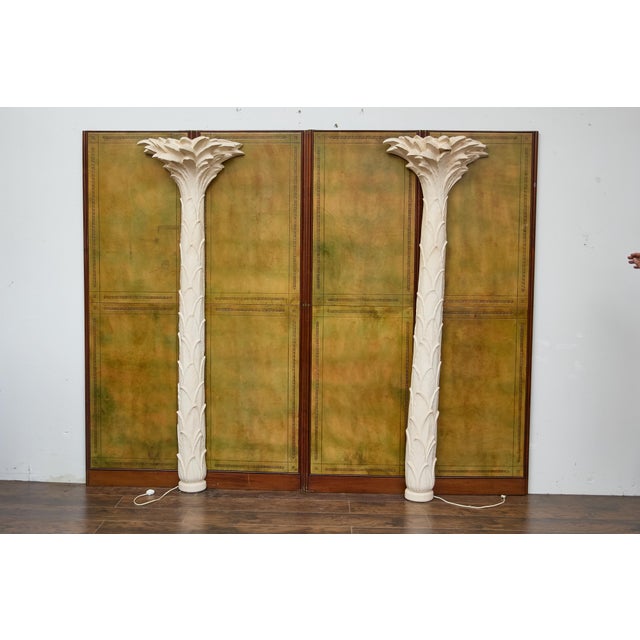 Mid 20th Century Hollywood Regency Palm Tree Wall Torchères, Dorothy Draper Inspired - a Pair For Sale In Atlanta - Image 6 of 12