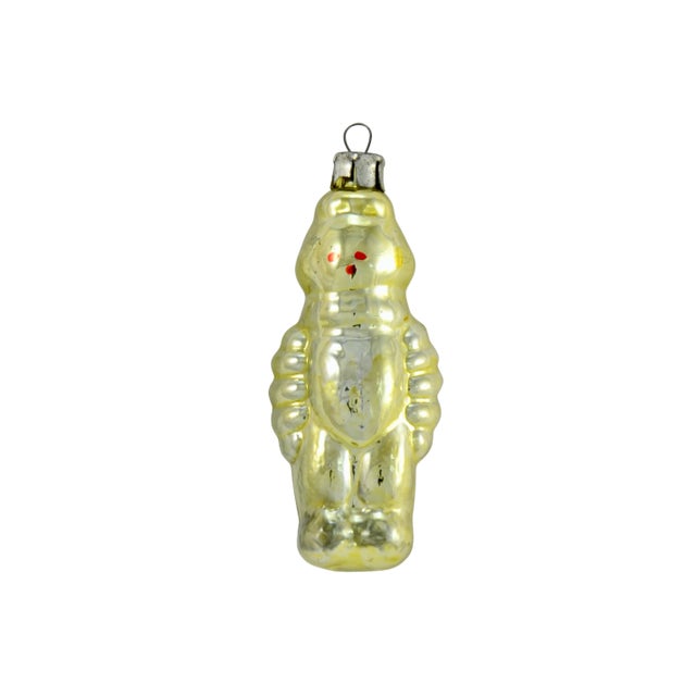 Mid 20th Century Mid-Century European Gold Glass Robot Ornament For Sale - Image 5 of 5
