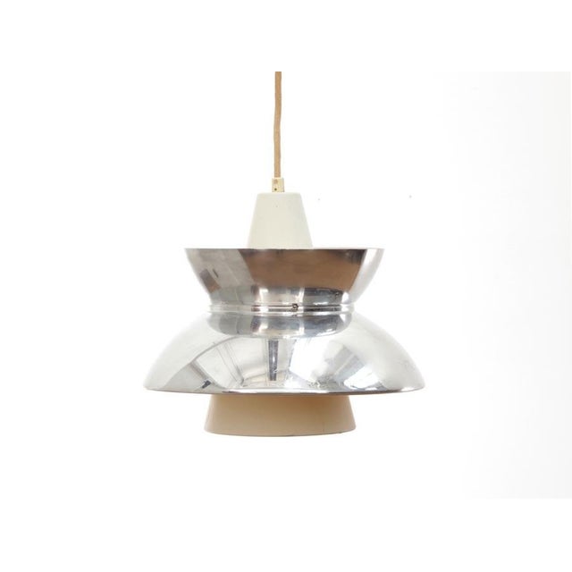 Mid-Century Modern Scandinavian Chrome Doo-Wop Pendant Lamp from Louis Poulsen For Sale - Image 10 of 10