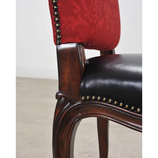 Set of Ten Ralph Lauren Noble Estate Leather Dining Chairs For Sale - Image 15 of 18