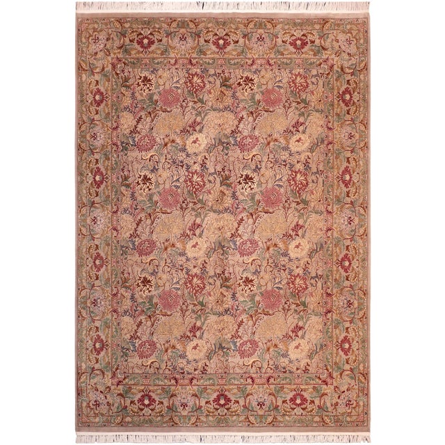 1990's Pak-Persian Taupe/Red Wool Rug - 8'1'' X 10'1'' For Sale - Image 9 of 9