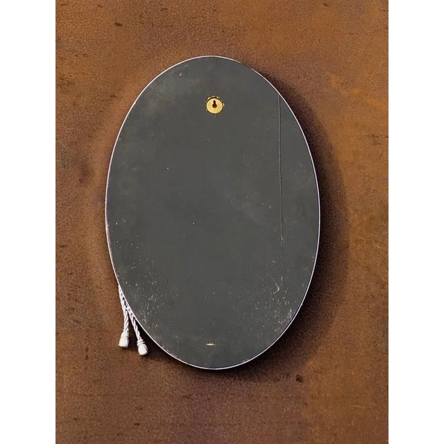 Metal Oval Mirror in Bronze or Silver Brass in the style of Maria Pergay, France, 1960s For Sale - Image 7 of 8