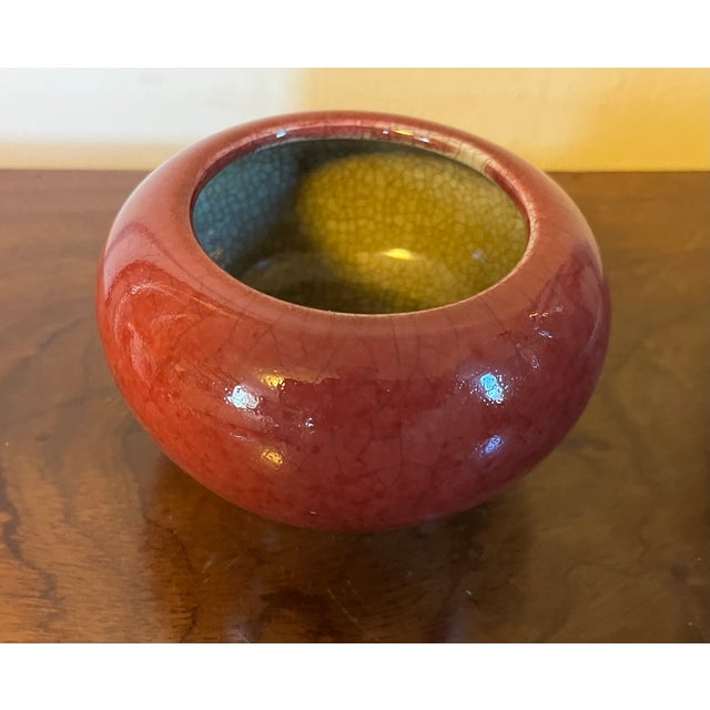 Chinese Sang De Boeuf Oxblood Crackle Glaze Brush Washer Bowl For Sale In New York - Image 6 of 15