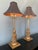 Late 20th Century Large Italian Tassel Buffet Lamps With Black Shades, Pair For Sale - Image 4 of 11