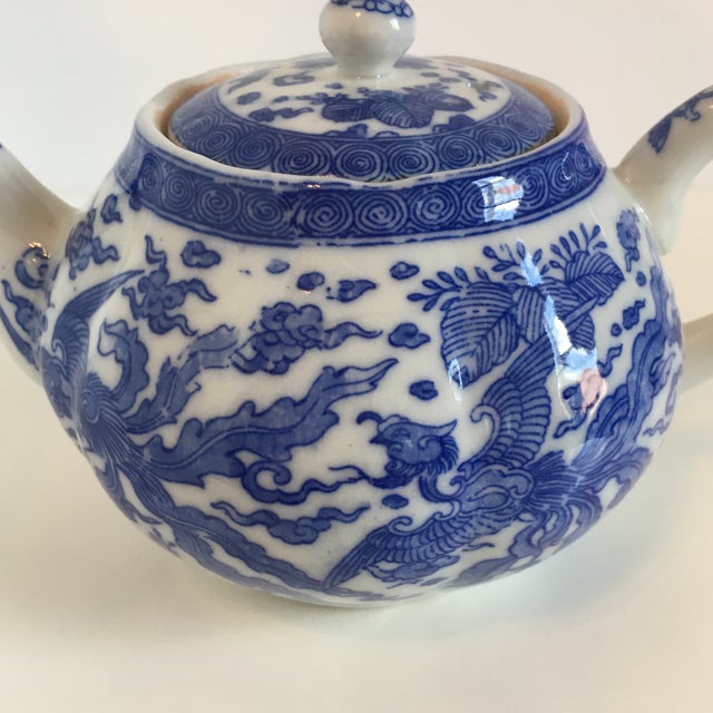 Vintage Japanese Blue & White Porcelain Teapot Chairish