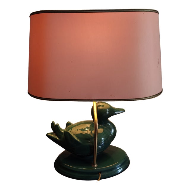 Pan Ceramic Duck Table Lamp from Goebel, 1970s For Sale