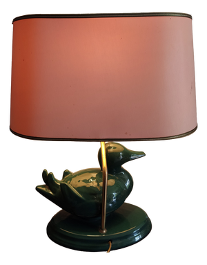 Pan Ceramic Duck Table Lamp from Goebel, 1970s