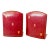 Vintage Red and Gold Florentine Leather Folding Bookends For Sale
