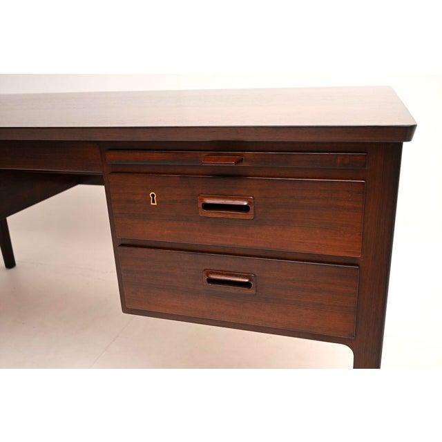 Large Vintage Danish Executive Desk, 1965 For Sale - Image 10 of 11