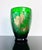 Glass Large Green Art Glass Don Quijote Vase with Gold Painted Decor, Former Czechoslovakia, 1930 For Sale - Image 7 of 7