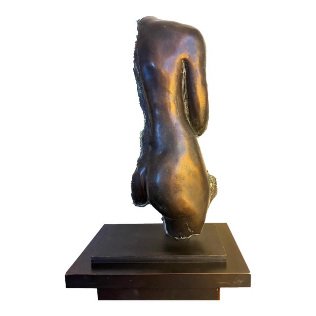 2015 "Loreli" Nude Abstract Figurative Charcoal Color, Bronze Sculpture by Gerald Siciliano For Sale