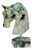 Genuine Emerald Horse Bust Statue Natural Gemstone For Sale