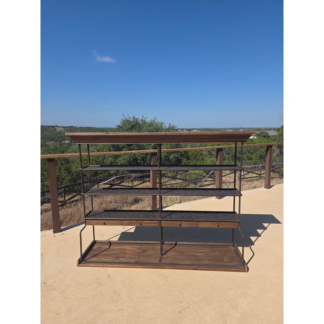 Mercantile Iron and Wood Display Rack With Drawers For Sale - Image 14 of 17