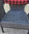 Black Wicker Chair W/ Buck Plaid Seat Cushions For Sale In Los Angeles - Image 6 of 13