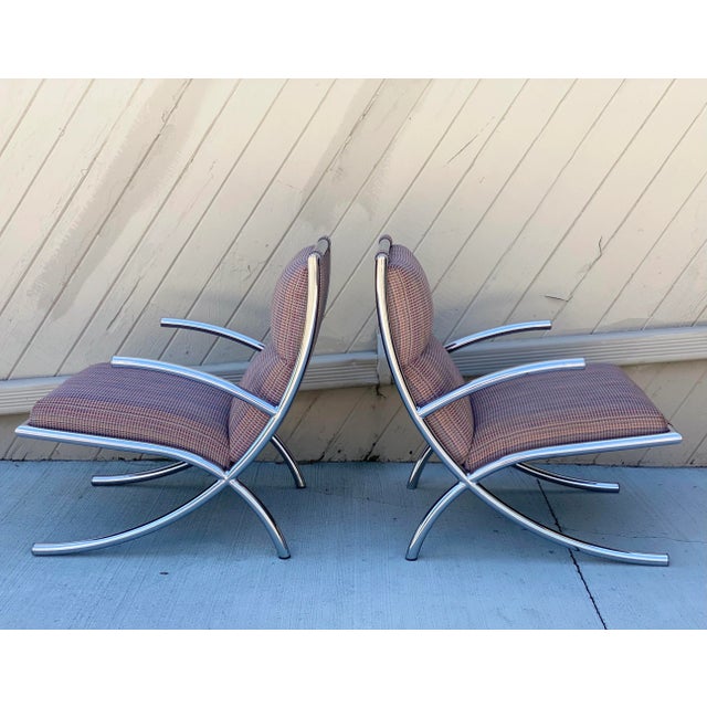 We are very pleased to offer a beautiful Italian set of lounge armchairs, circa the 1950s. These minimal, Mid-Century...