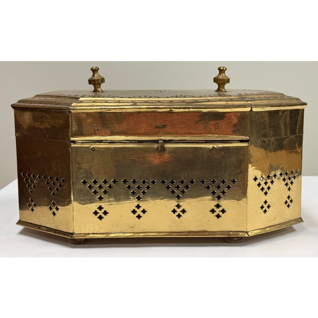 Brass Vintage Extra Large Brass Cricket Box* For Sale - Image 8 of 9