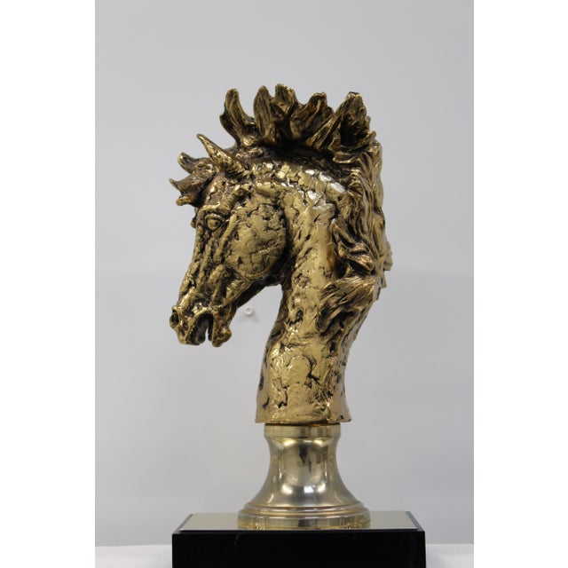 Horse Statue, 1950s, Bronze with Resin Base For Sale - Image 13 of 18