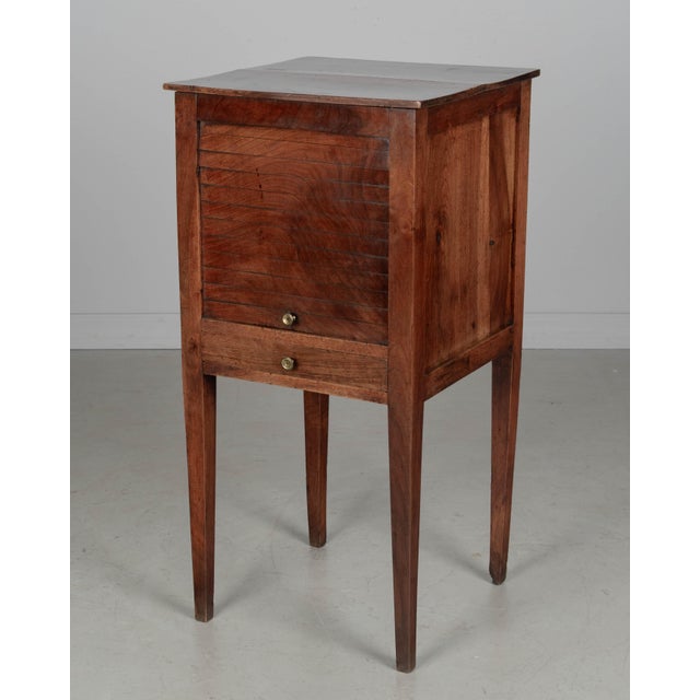 19th Century French Country Side Table With Tambour Door For Sale - Image 4 of 9