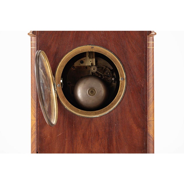 Antique French Wooden Chiming Mantel Clock, Circa 1900 For Sale - Image 13 of 15