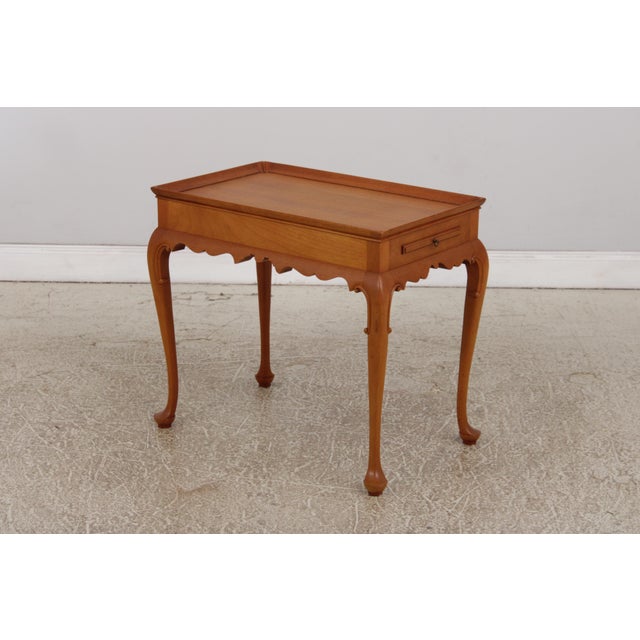 Traditional Bench Made Hand Crafted Mahogany Tea Table For Sale - Image 3 of 14