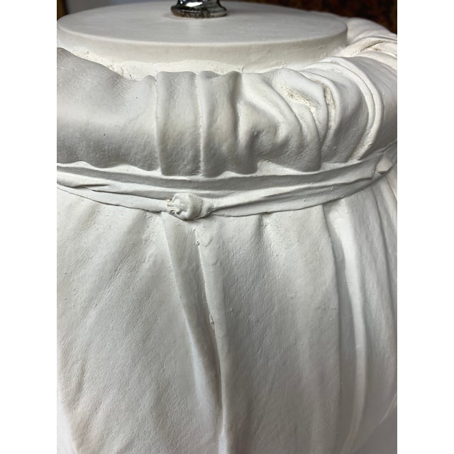 Postmodern Draped Plaster Lamp After John Dickinson Trompe l'Oeil For Sale In Richmond - Image 6 of 8