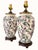 1970s 1970s Ornate Floral Ceramic Urn Table Lamps With Carved Wood Bases - a Pair For Sale - Image 5 of 13