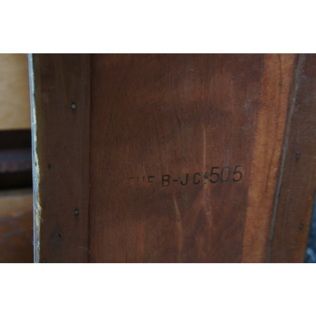 Antique Mahogany American Empire Harp Lyre Library Table Writing Desk For Sale - Image 10 of 12