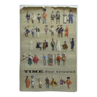 Jerome Kuhl "Time for Travel" Vintage Poster For Sale