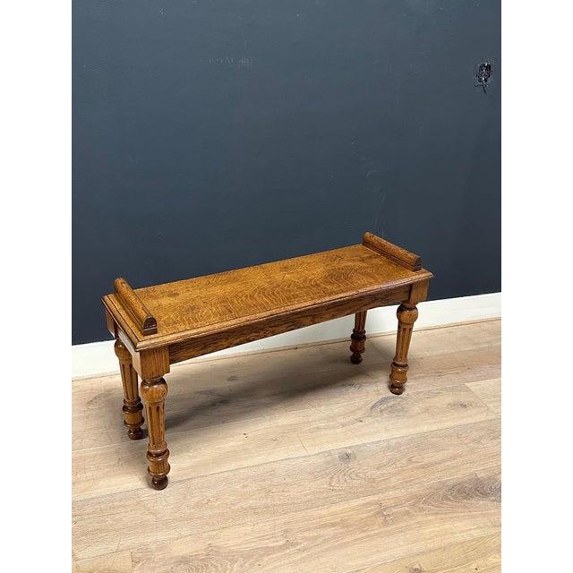 Tan English Victorian Window Seat For Sale - Image 8 of 8