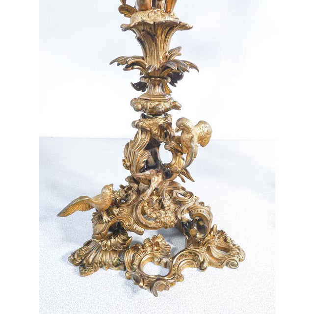 Napoleon III Gilded Bronze Candelabra, Set of 2 For Sale - Image 18 of 18