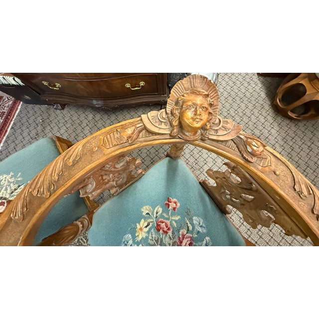 Offered for sale is an exceptional late 19th-century Renaissance Revival / Victorian era conversation bench, also known as...
