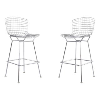 Vintage Bar Stools by Harry Bertoia for Knoll International, 1970s, Set of 2 For Sale