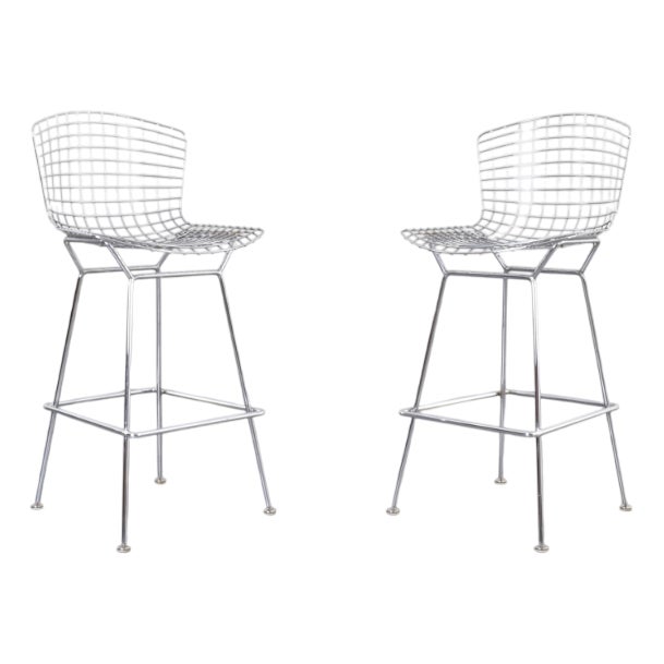 Vintage Bar Stools by Harry Bertoia for Knoll International, 1970s, Set of 2 For Sale