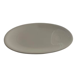 1980s Nikko "Deva" Oval Serving Platter Platinum Rim - Fine Bone China For Sale